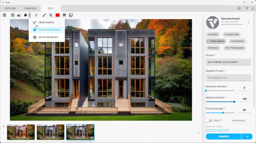 Render by material or object