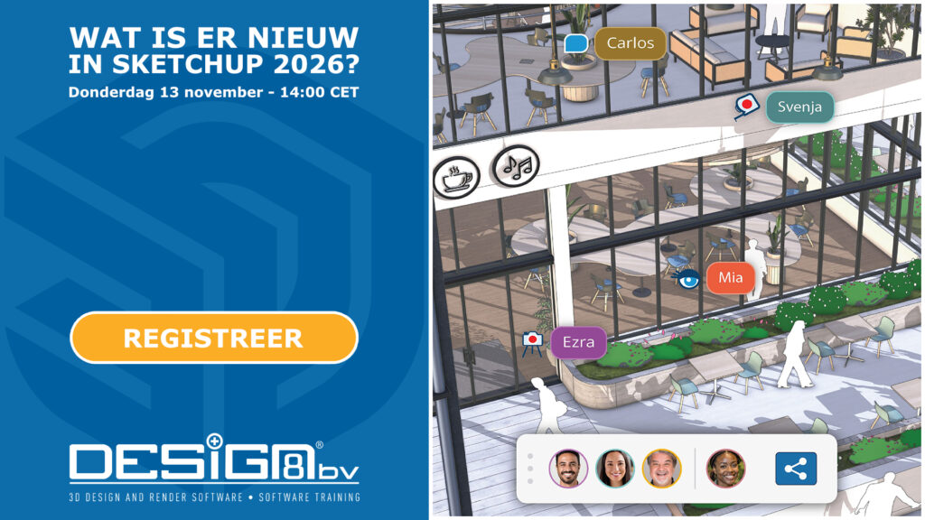 Aankondiging SketchUp 2026 webinar