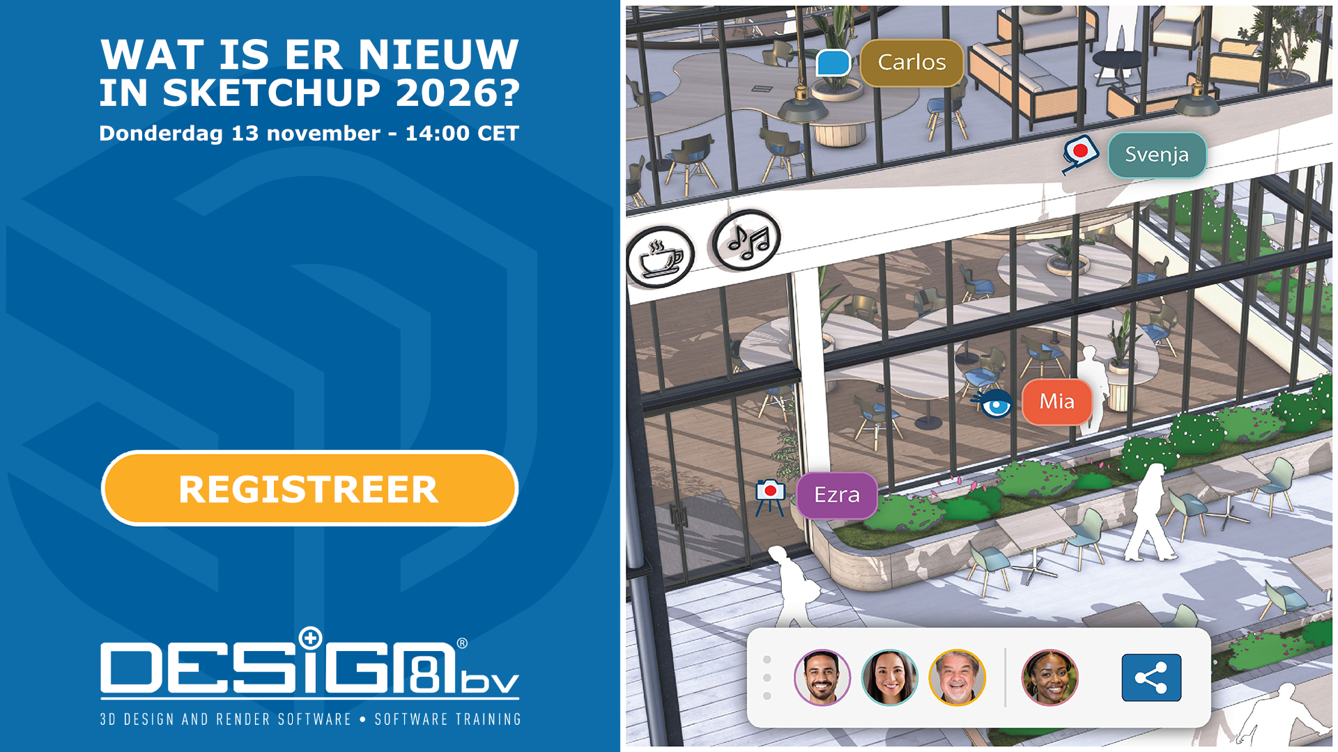 Aankondiging SketchUp 2026 webinar
