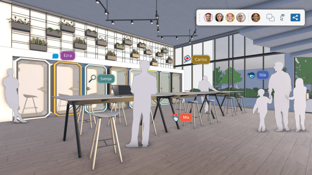 Werk je met collega’s, klanten of partners in een echt interactieve ontwerpomgeving.