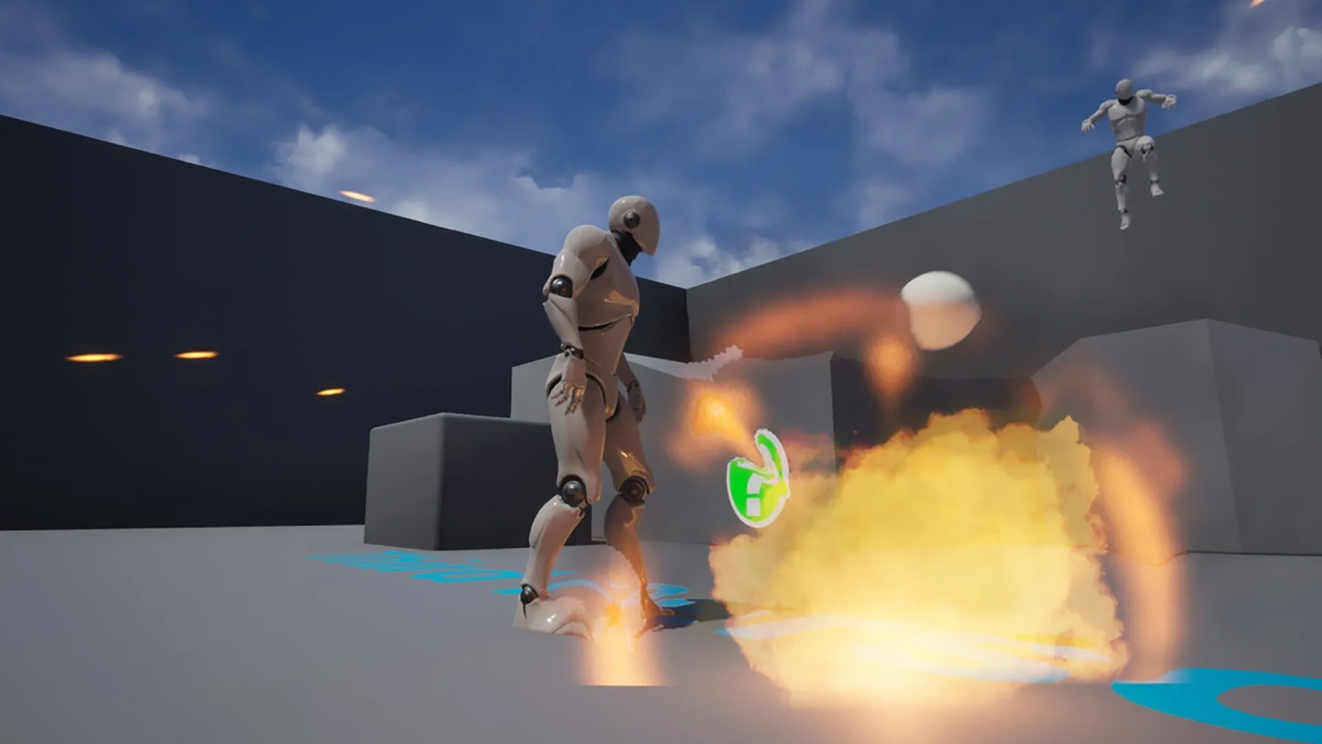 Schaalbaar multiplayer-framework met dedicated servers voor synchronisatie over verschillende platforms.