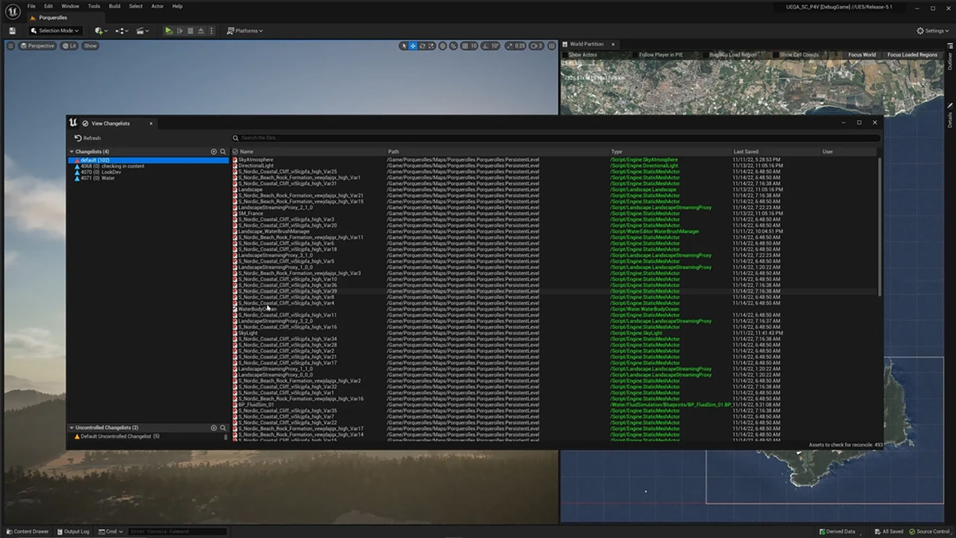 Perforce version control-integratie in de Unreal Editor voor teamwork en projectbeheer.