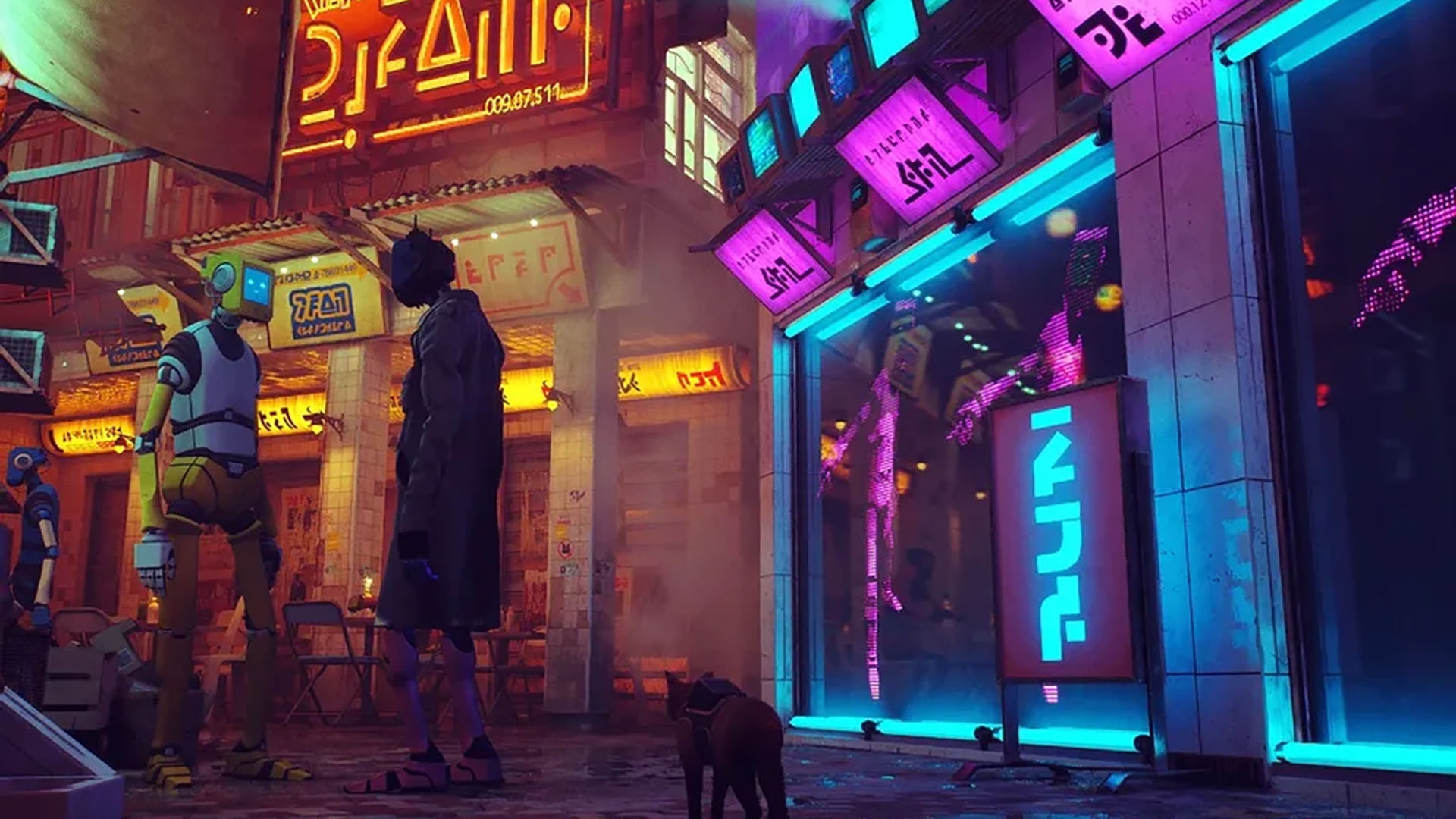 Gameplay screenshot van een game (Stray) dat de multi-platform ondersteuning van Unreal Engine demonstreert.