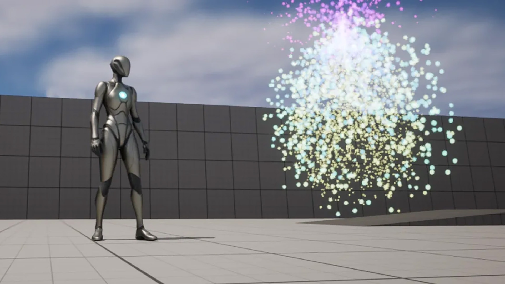 Niagara particle-systeem voor het creëren van realtime filmkwaliteit visuele effecten (VFX).