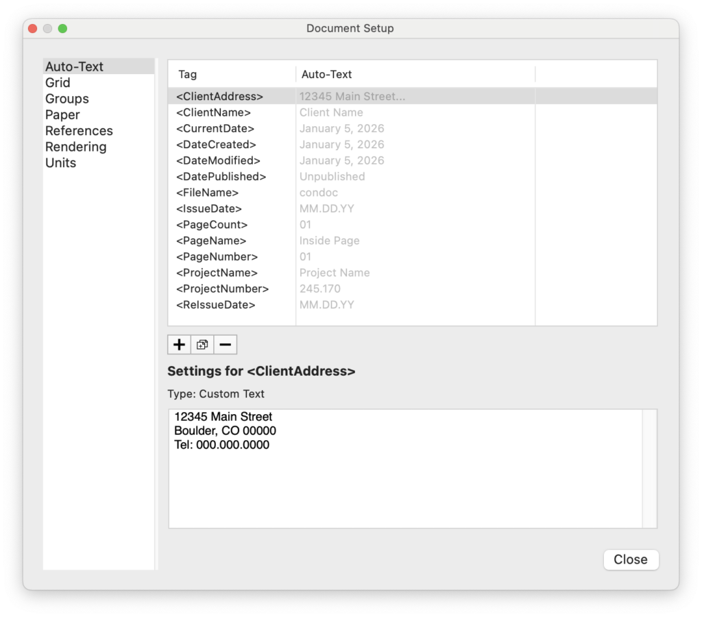 Document instellen in LayOut
