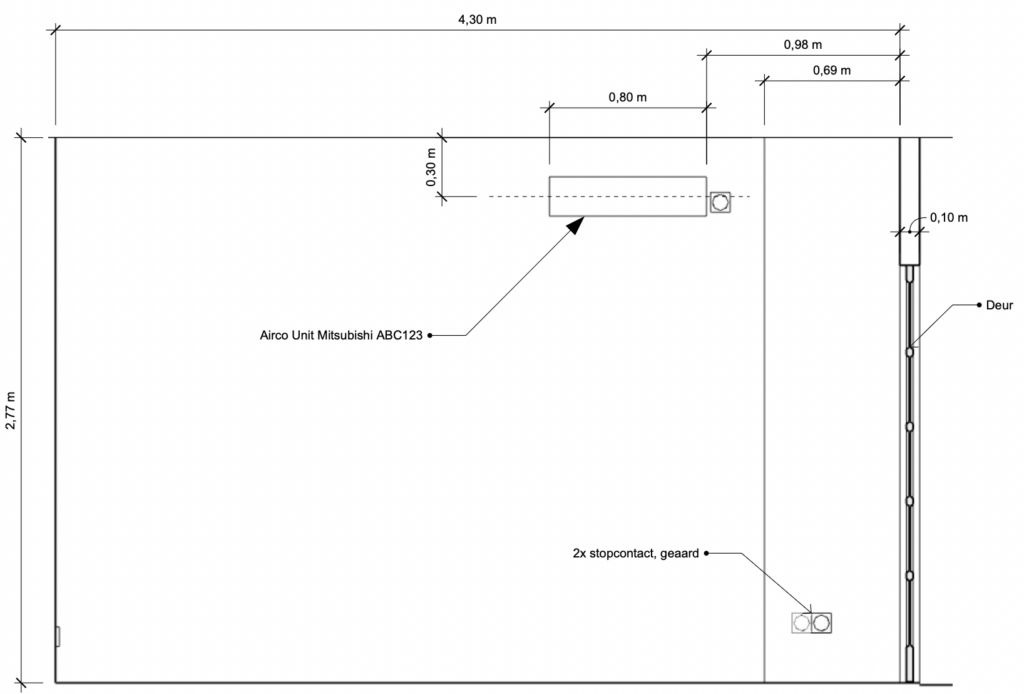 Diverse annotaties gemaakt in LayOut