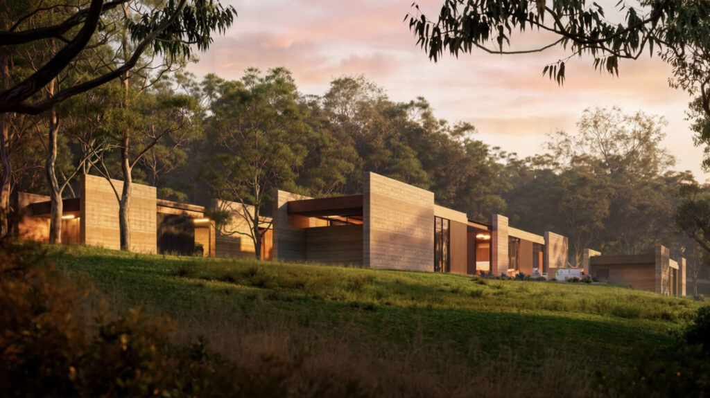 3D rendering of a villa in the woods