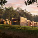 3D rendering of a villa in the woods