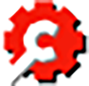 Een rood tandwiel-icoontje met een witte moersleutel in het midden, kenmerkend voor het instellingen-menu van de ConDoc Tools plugin.